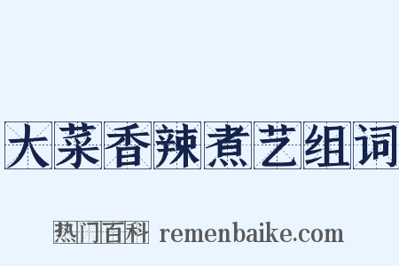 大菜香辣煮艺组词是什么意思的图片